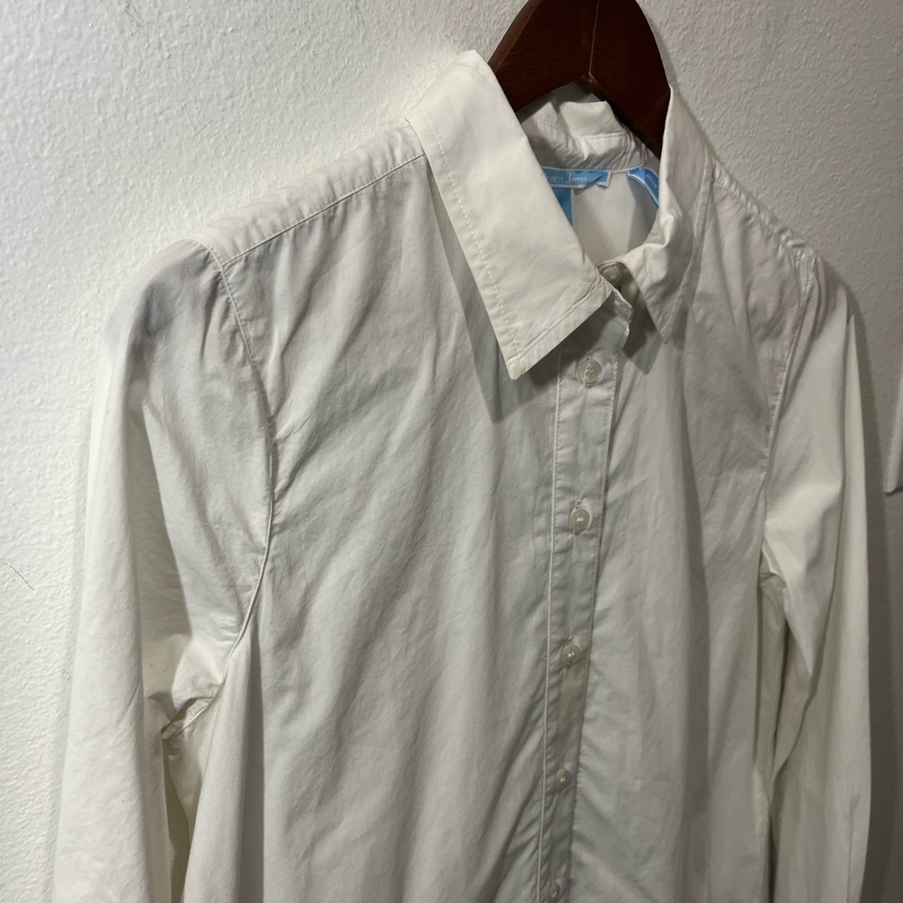 DRAPER JAMES TULIP WHITE COTTON SHIRT DRESS SIZE 4 - Picture 10 of 16